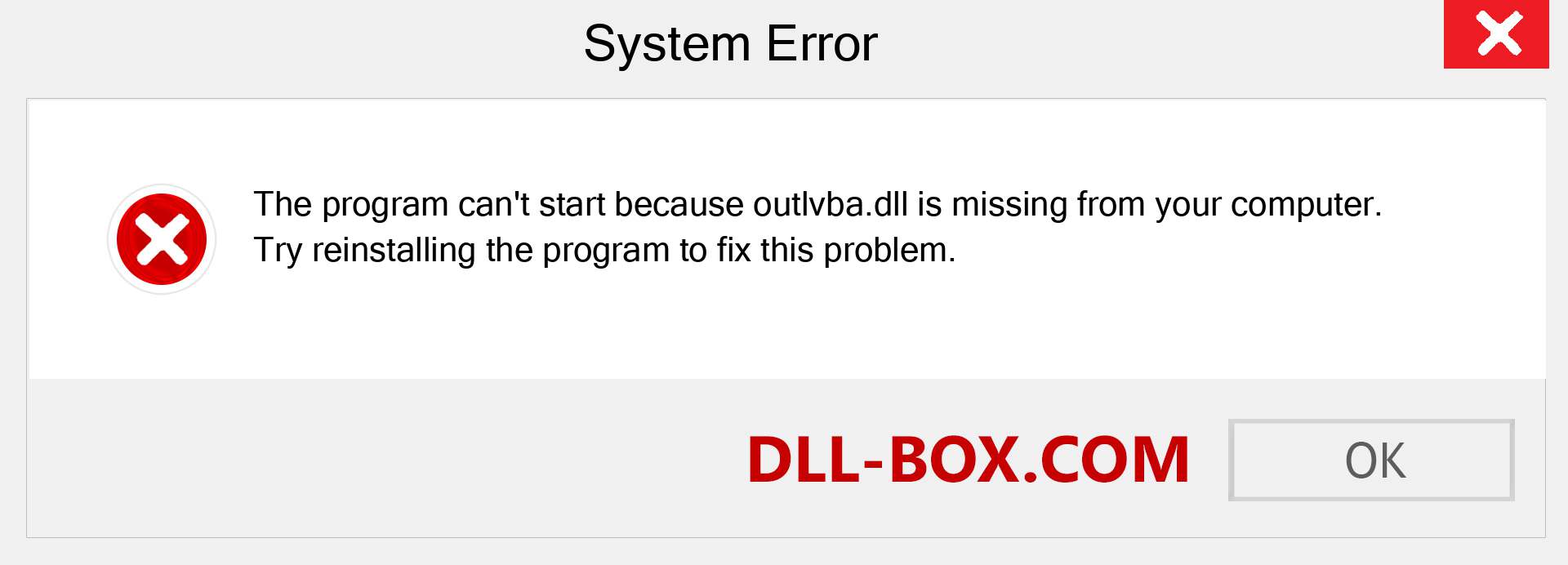  outlvba.dll file is missing?. Download for Windows 7, 8, 10 - Fix  outlvba dll Missing Error on Windows, photos, images